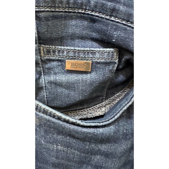 Boss Hugo Boss Men’s Jeans Size 33x32 (32x30.5) Stretch Straight Leg - Picture 4 of 11